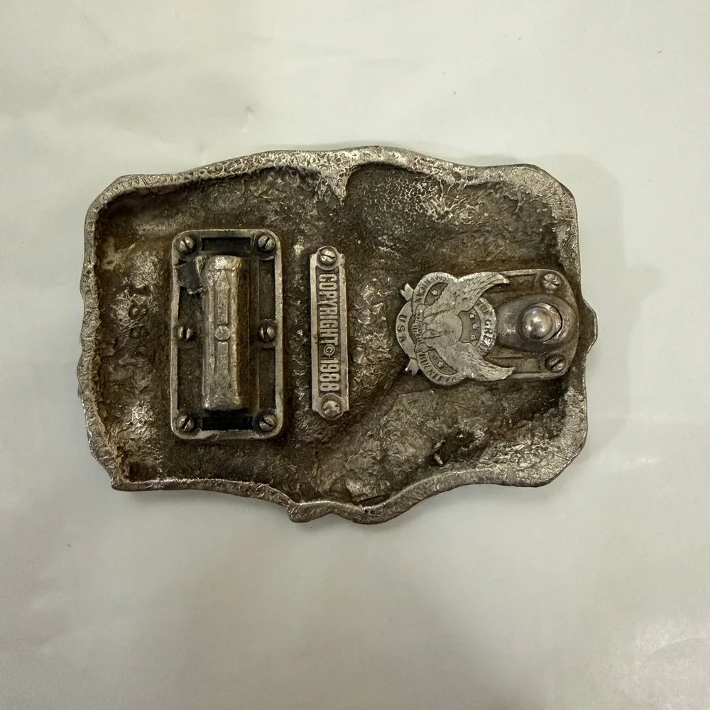 Vintage 1988 Vietnam Veteran Belt Buckle Great American Buckle Co USA Made